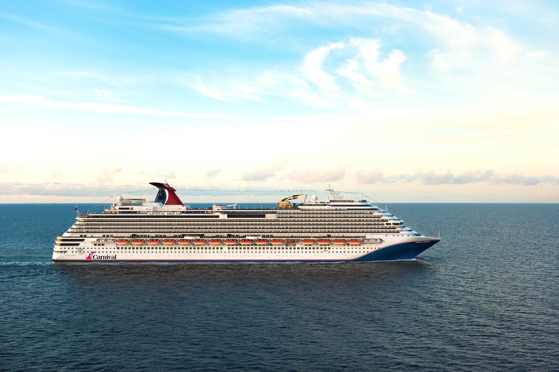 Carnival Dream cruise ship at sea.